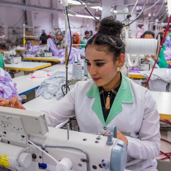 Africa, Tunisia, Sidi Aich. Marn-Tex garment textile factory.